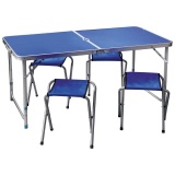 Комплект в поход Пикник СНО-150-Е (стол+4 стула) синий 992981 (2) NEW